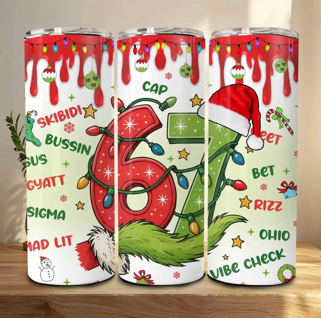 Funny Christmas 6-7 20oz Tumbler With Accessories