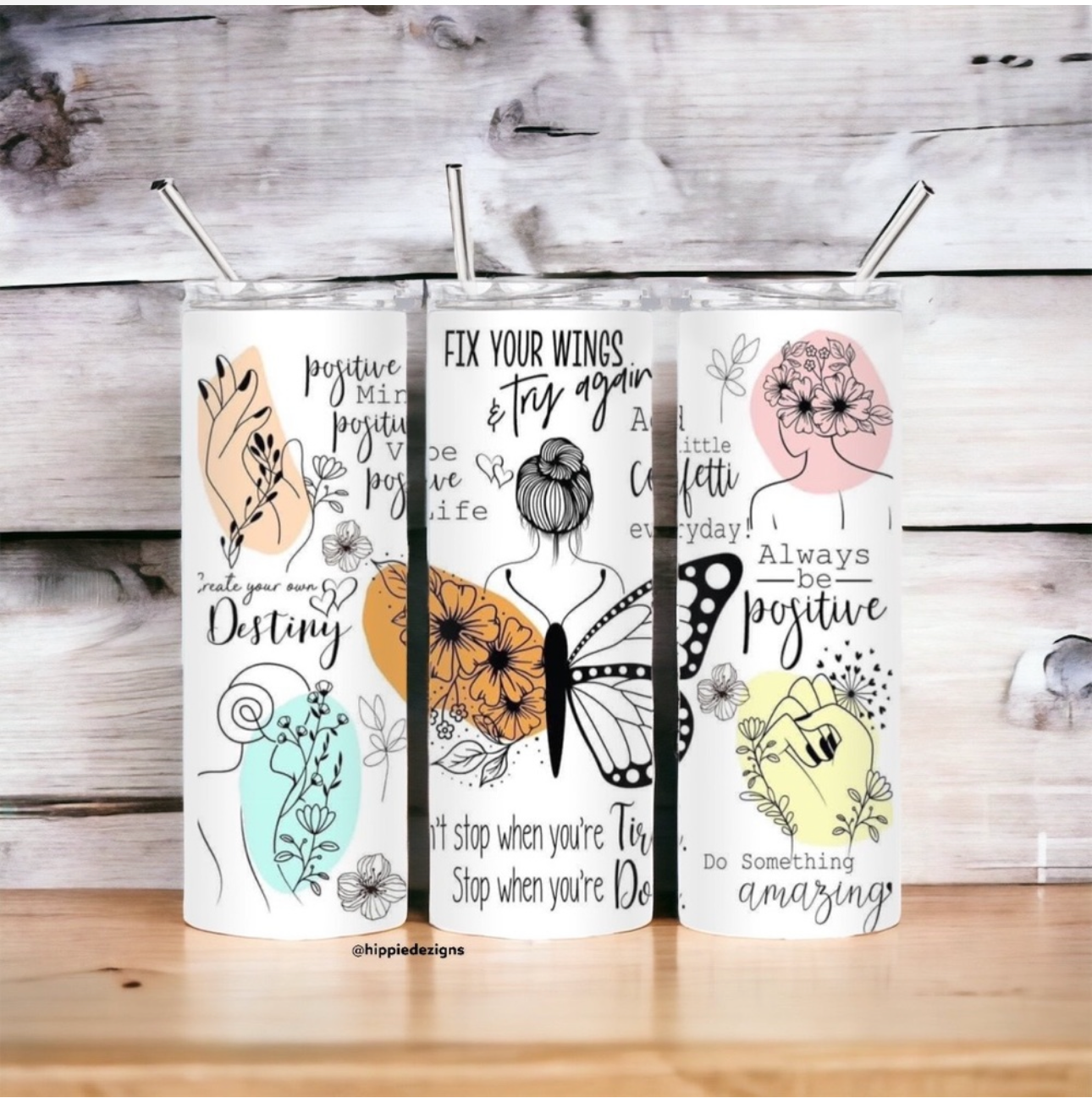 Daily Affirmations 20oz Hand Crafted Tumbler