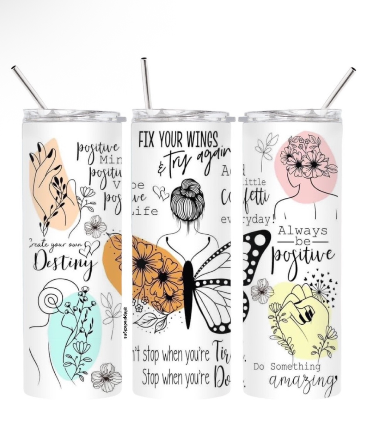 Daily Affirmations 20oz Hand Crafted Tumbler