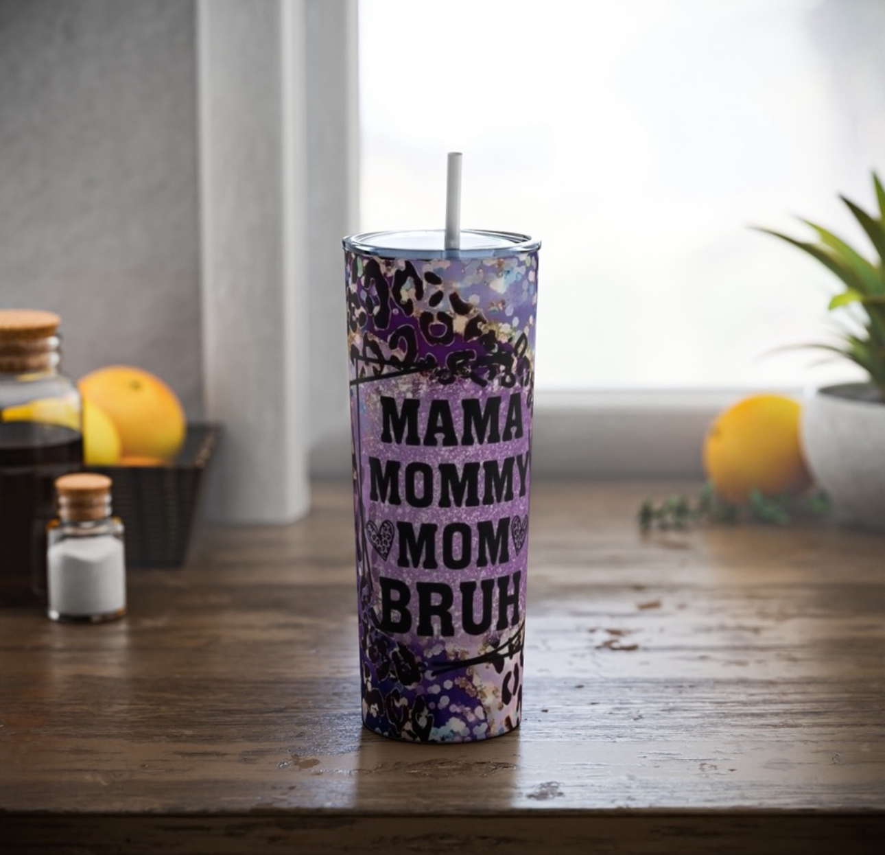 Mama Mommy Mom Bruh Purple 20oz Tumbler