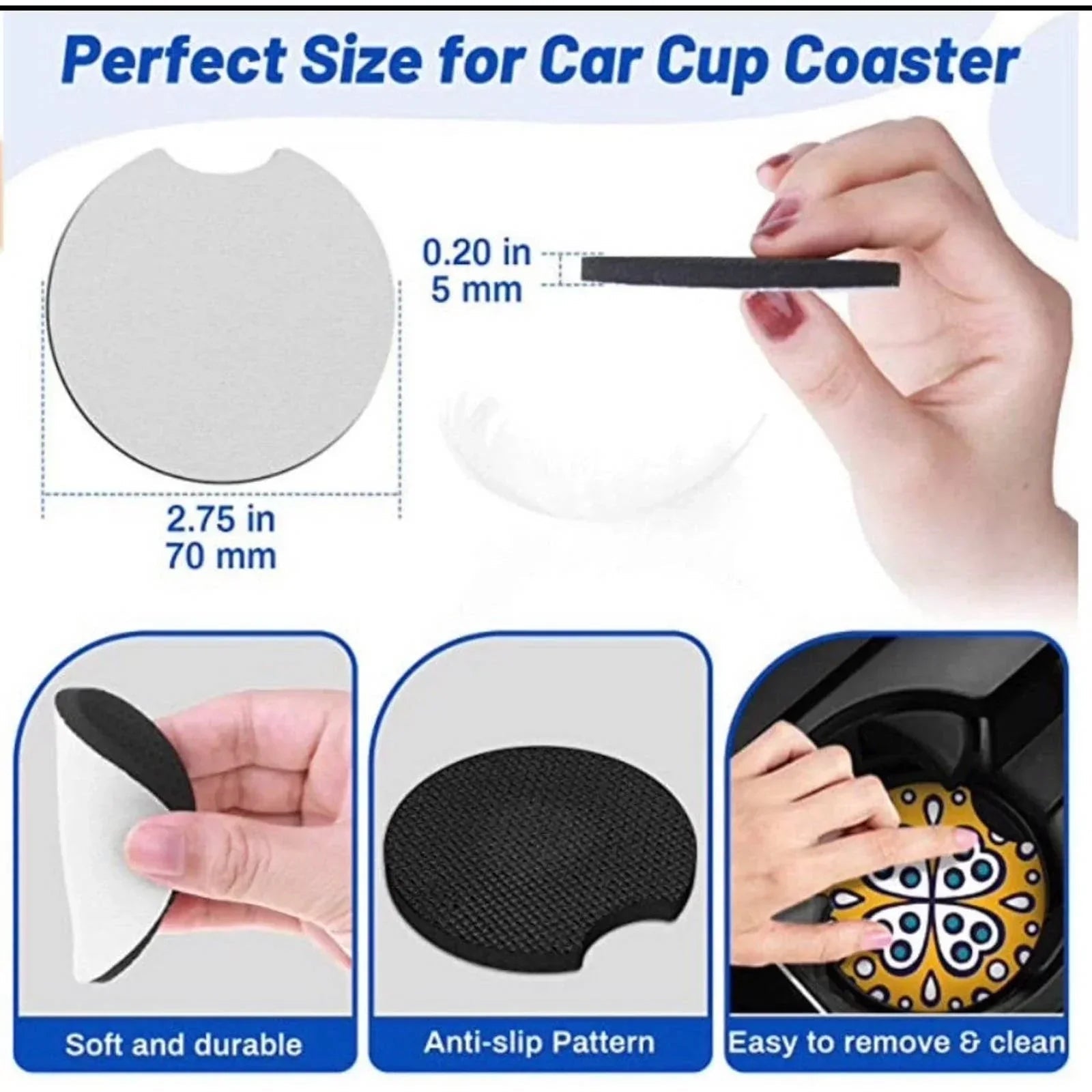 Bee 🐝 Kind Car Coaster Set